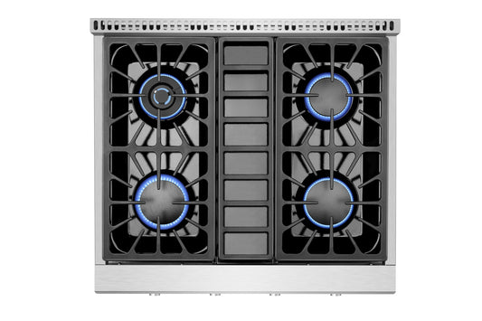 Table de cuisson à gaz encastrable Empava 30GC30 de style professionnel de 30 po