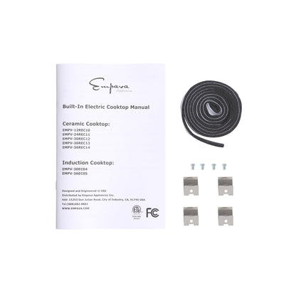 Table de cuisson électrique radiante Empava 30REC13 de 30 pouces, noire