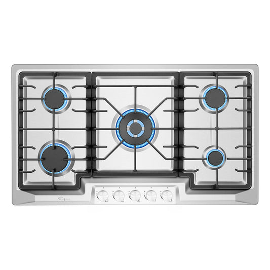Tables de cuisson à gaz encastrables Empava 36GC23 de 36 po