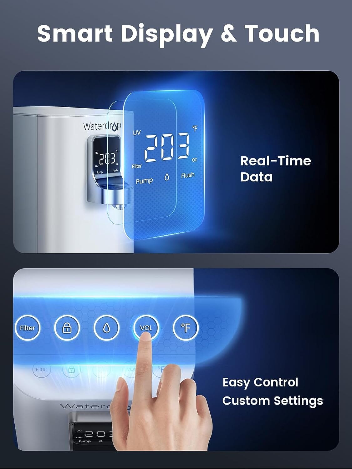 Système d'osmose inverse à eau chaude instantanée pour comptoir - Waterdrop K19