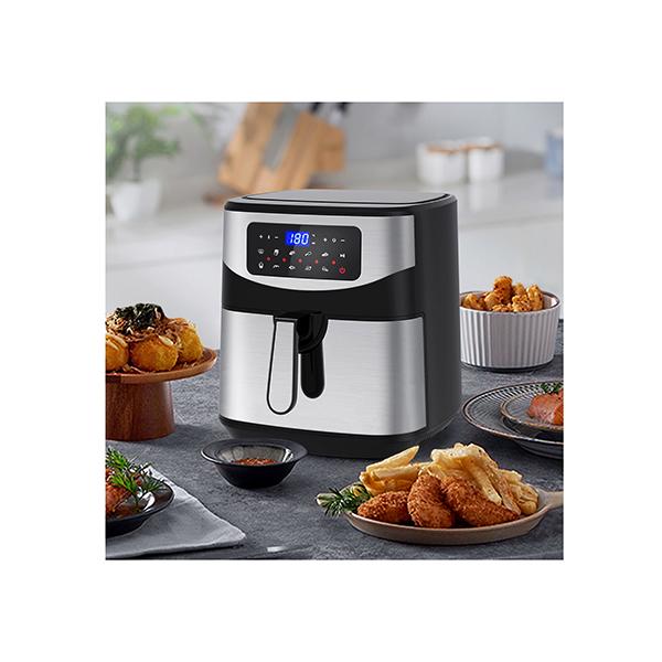 12 l Multifunktions-Heißluftfritteuse mit One-Touch-LCD-Display, Silber