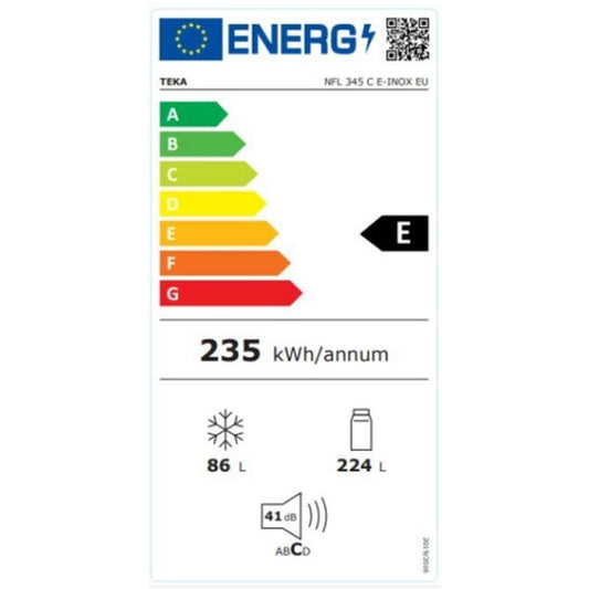 Réfrigérateur combiné Teka NFL345EX Acier (188 x 60 cm)